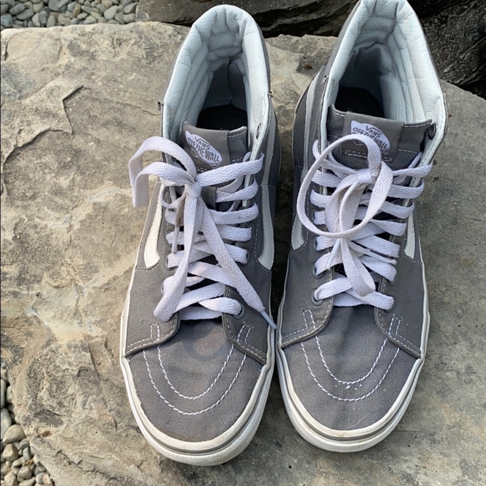 Gray high top Vans